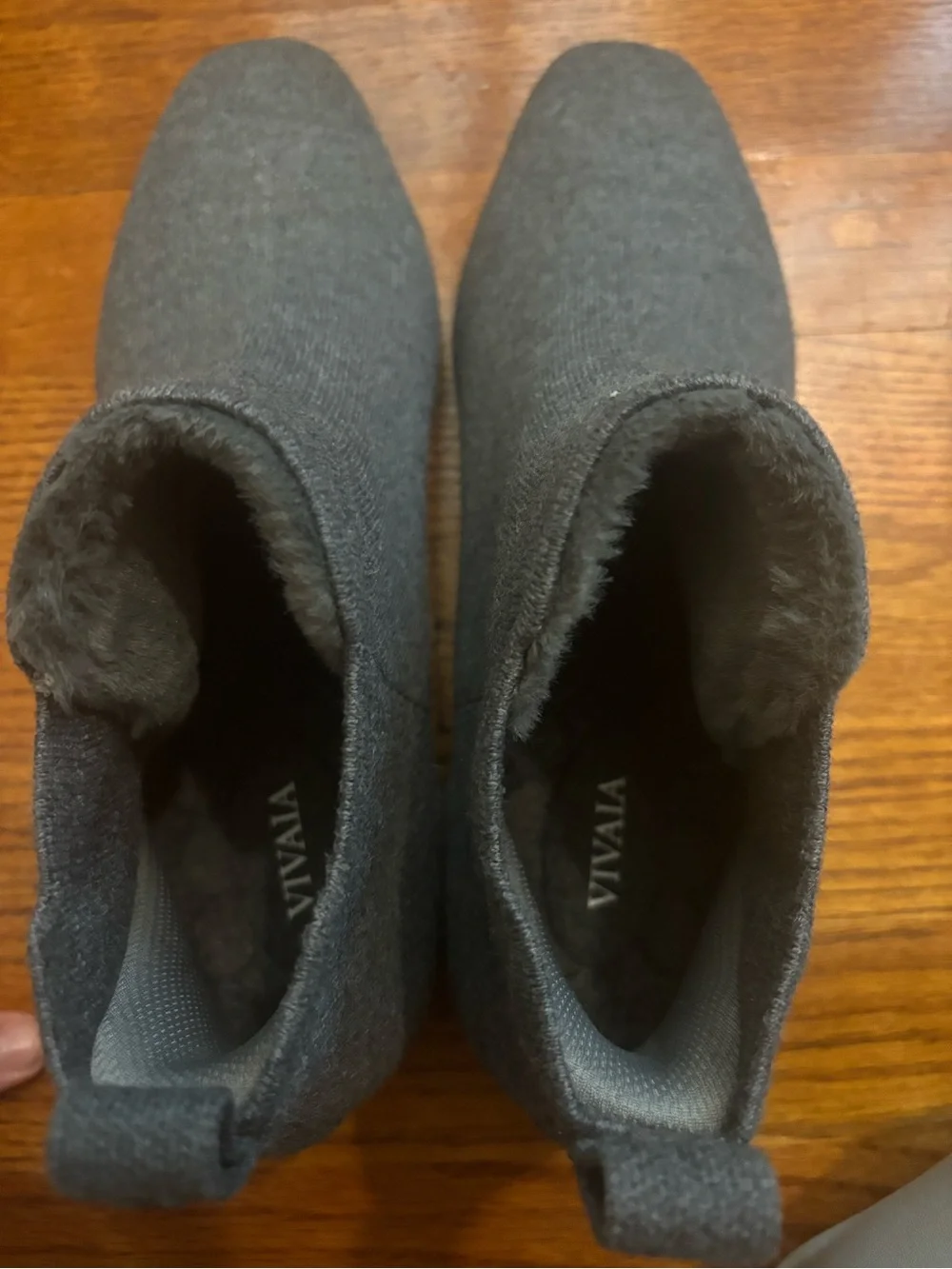 Vivaia Ryan Ankle Boots Booties US 8.5 EU 39.5 Gray Winter Edition Fur Inside